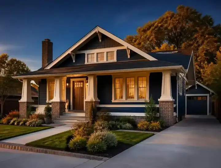 Fully restored craftsman rental home exterior